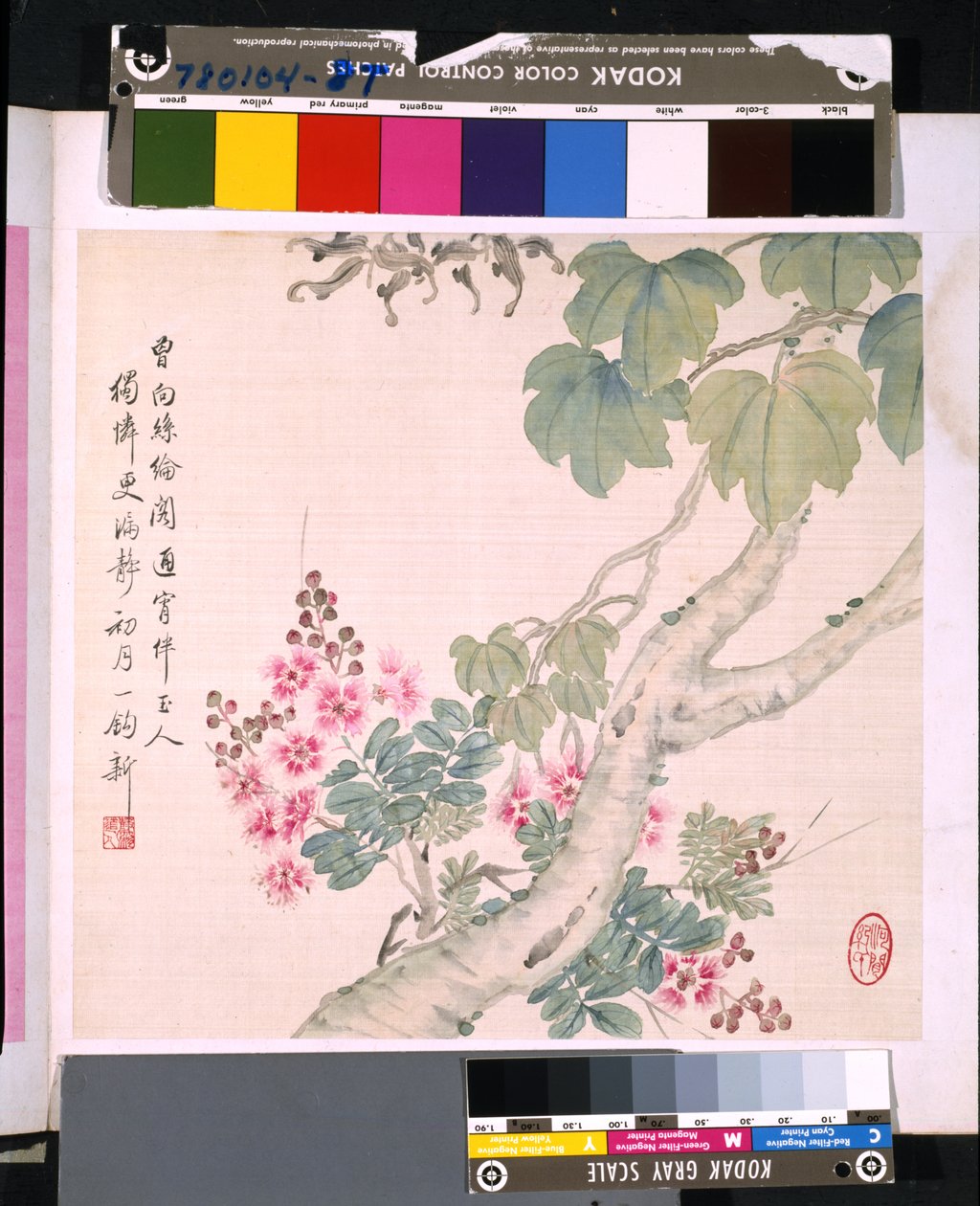 Album Of Flowers And Birds, ukendt dato (blæk og farve på silke) af School Chinese