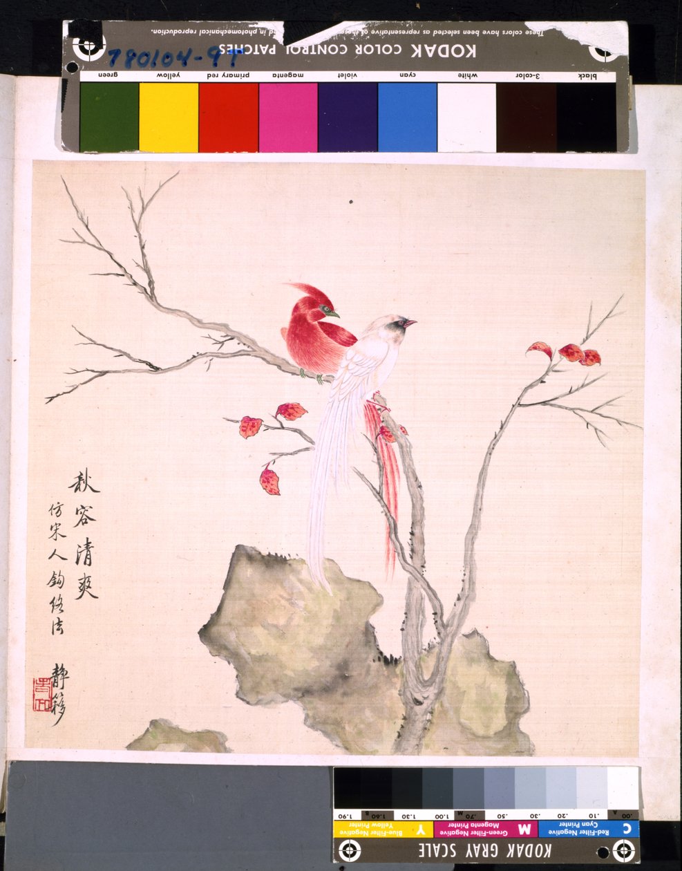 Album Of Flowers And Birds, ukendt dato (blæk og farve på silke) af School Chinese