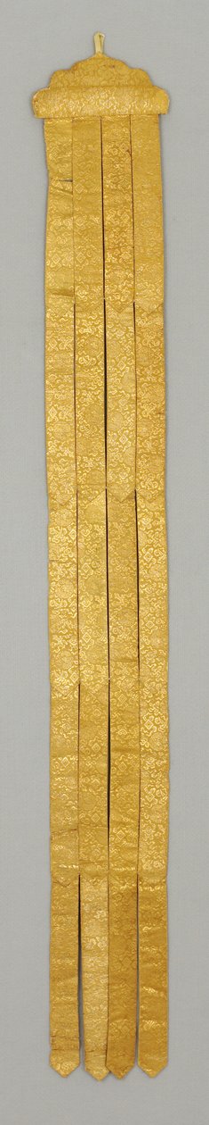 Banderole/tempelhængning, ca. 1700-tallet (silkebrokade) af School Chinese