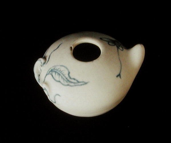 Blå og hvid vandkande i form af en fersken, fra Annan (porcelæn) af School Chinese