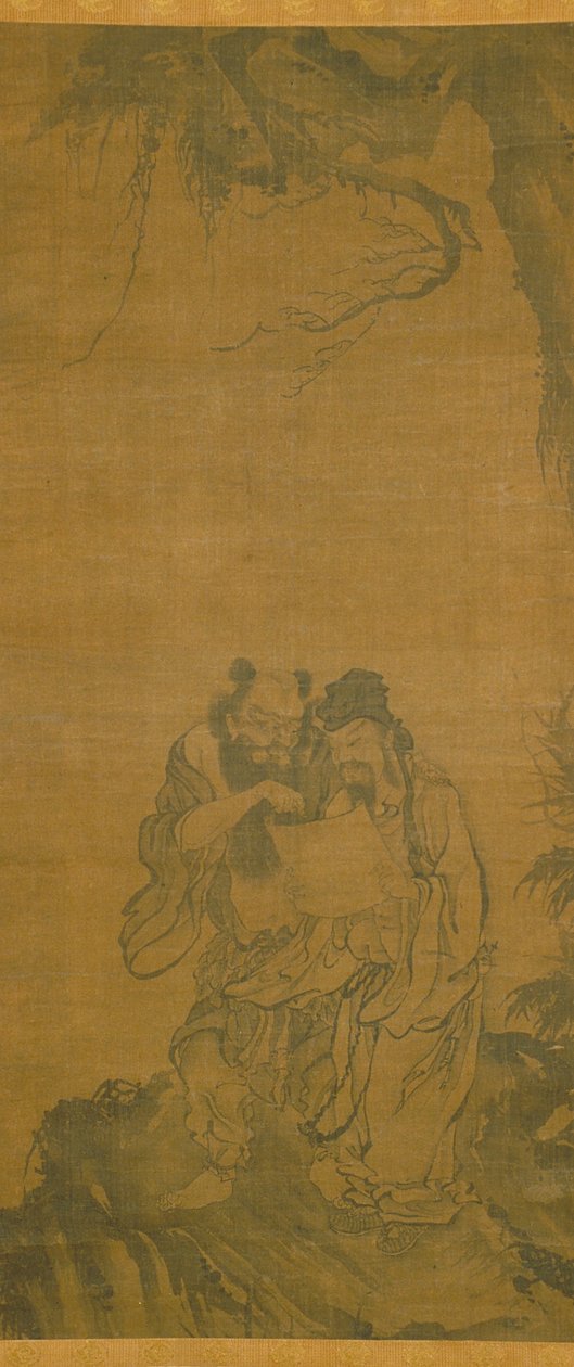 Daoist Immortals (blæk på silke) af School Chinese