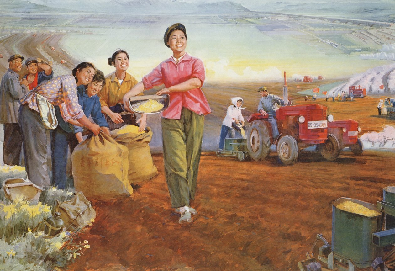 "Jorden fyldt med forår", propagandaplakat fra den kinesiske kulturrevolution af School Chinese