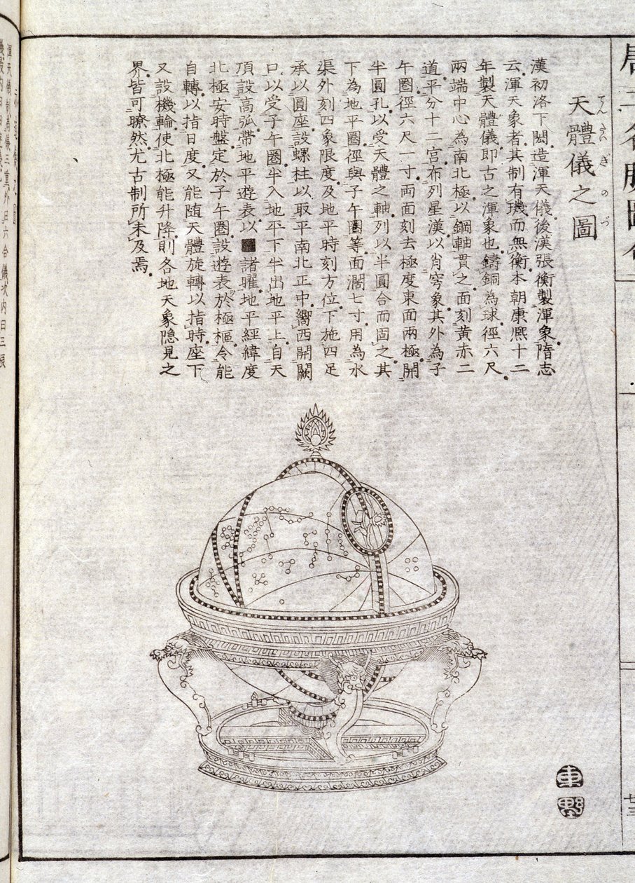 Jordkloden - kinesisk dokument. Anonym gravering. Saml. Selva. af School Chinese
