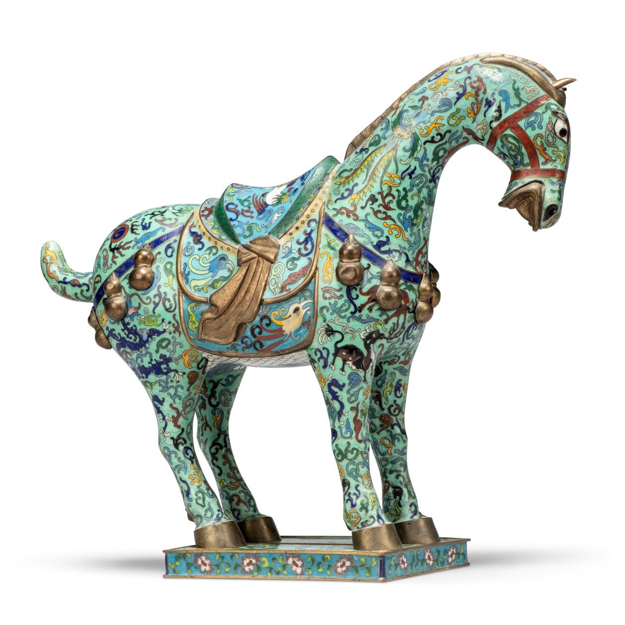 Hest, 20. århundrede (cloisonné-emalje) af School Chinese