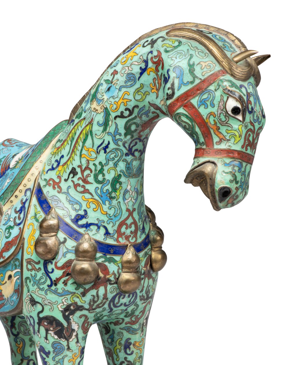 Hest, 20. århundrede (cloisonné-emalje) af School Chinese