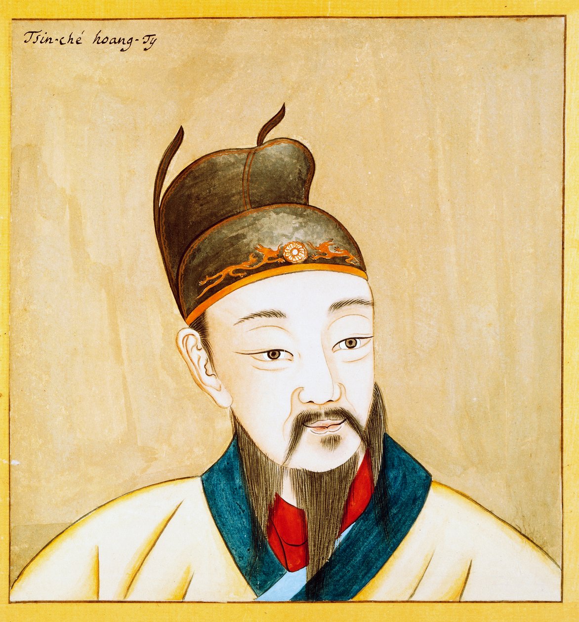 Portræt af Qin Shi Huang, grundlægger af Empire of China, kinesisk civilisation af School Chinese