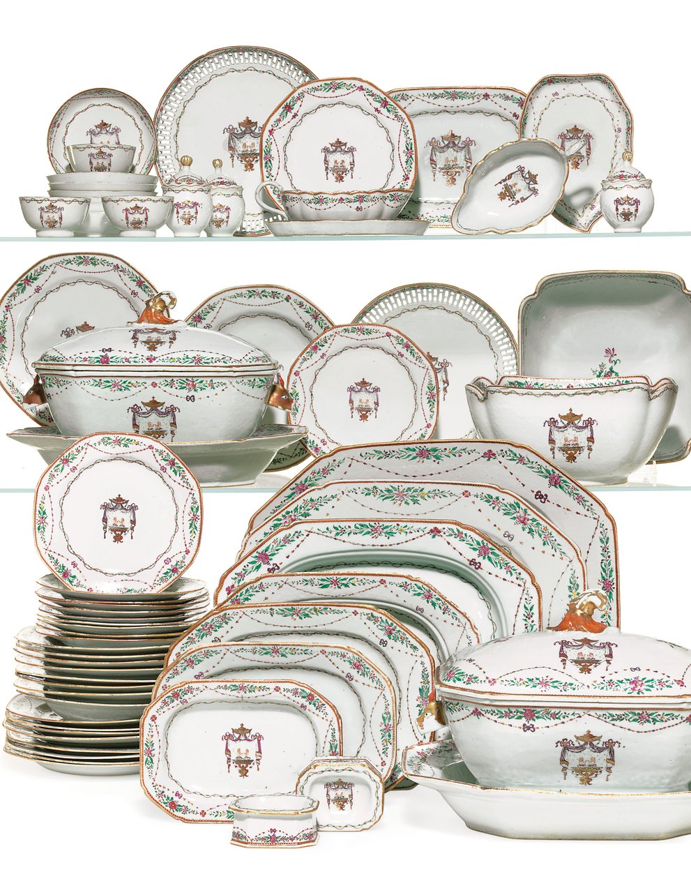 Præstelig velsignelse middagsgudstjeneste, ca. 1785 (keramik) af School Chinese