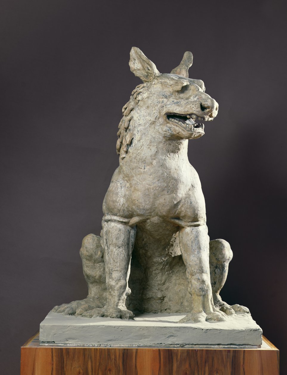 Skulptur taget fra Mogao-hulerne nær Dunhuang i Kina (terracotta) af School Chinese