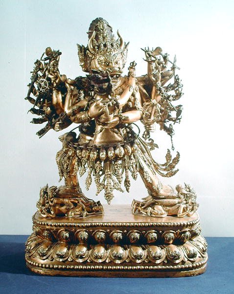 Vajrabhairava, aspekt af Yamantaka, lovens vogter, Qing-dynastiet af School Chinese
