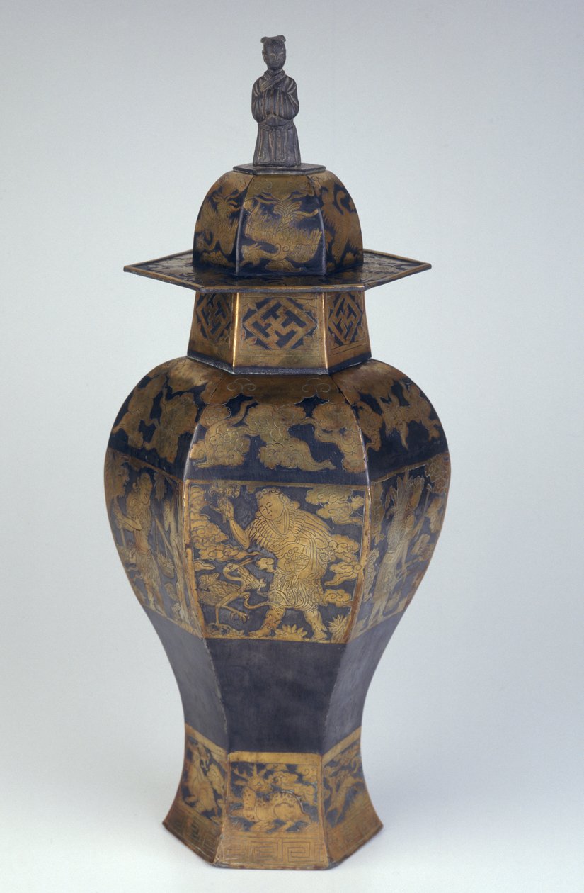 Vase og låg, Ming-dynastiet af School Chinese