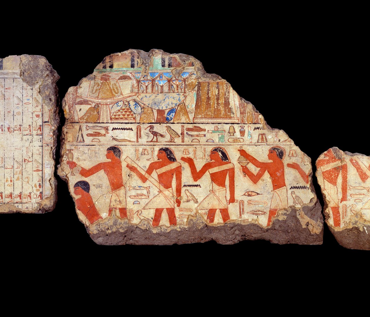 Antikkens Egypten Kunst: Malerier af Metchetchis mastaba: ritualistiske præster vægmaleri, 6. dynasti (ca. 2350-2200). af School Egyptian