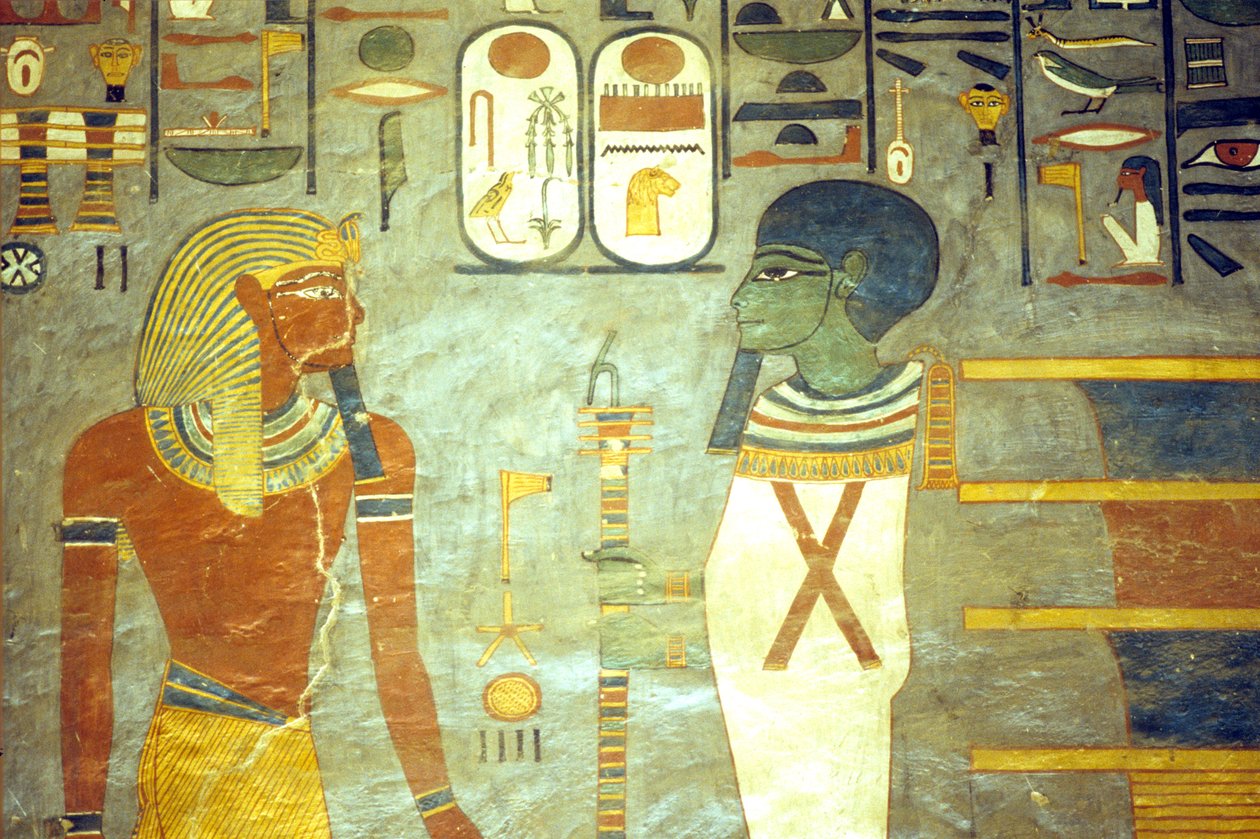 Det gamle Egypten, Maleri, Ramses I foran Ptah, bag hvem der står en djed-søjle, Ramses I
