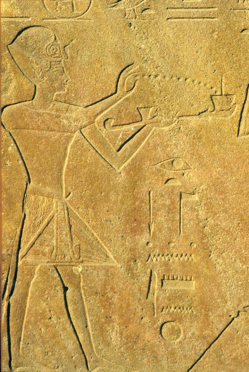 Det gamle Egypten, Vægskulptur, Karnak/Luxor, Hatshepsut tilbyder røgelse af School Egyptian
