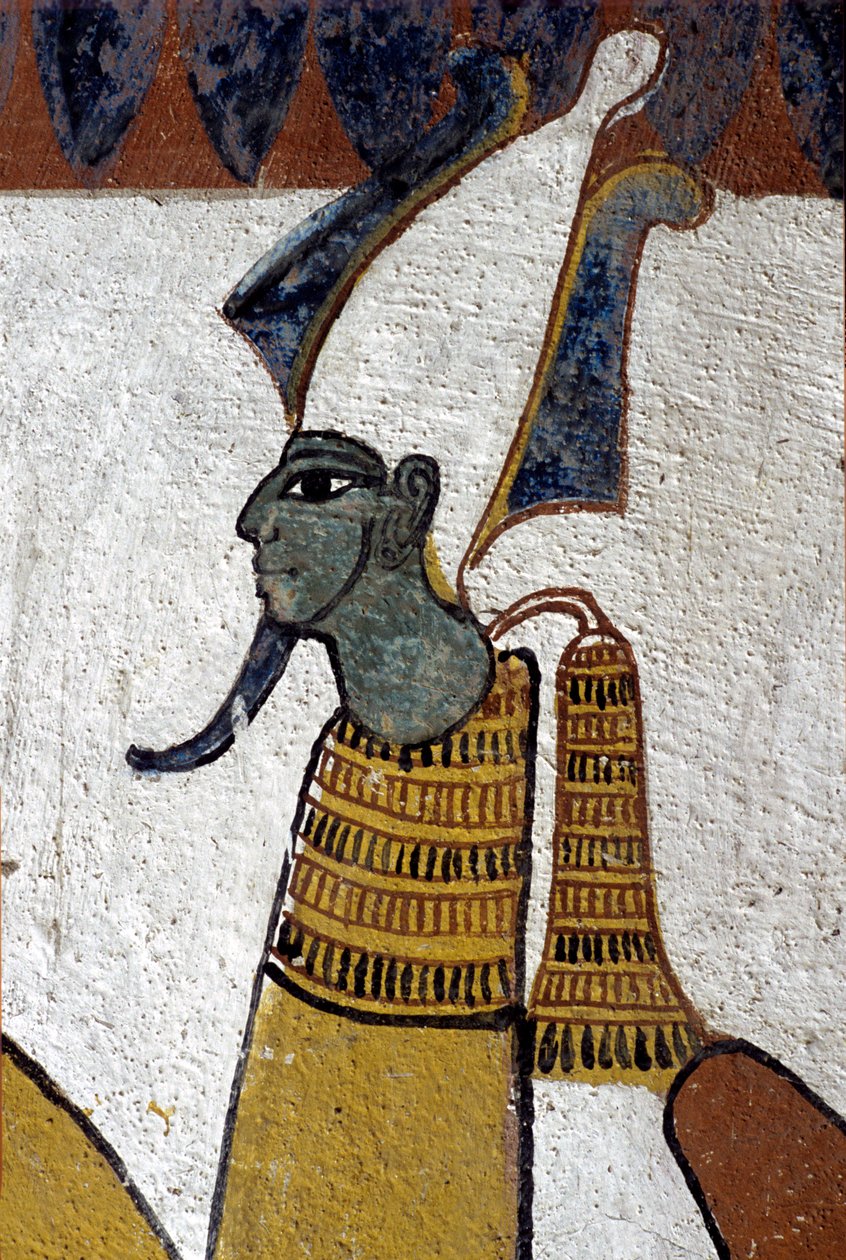 Det gamle Egypten, Vægmaleri Sennedjems grav, Deir el Medina, Theben, De adeliges grav af School Egyptian