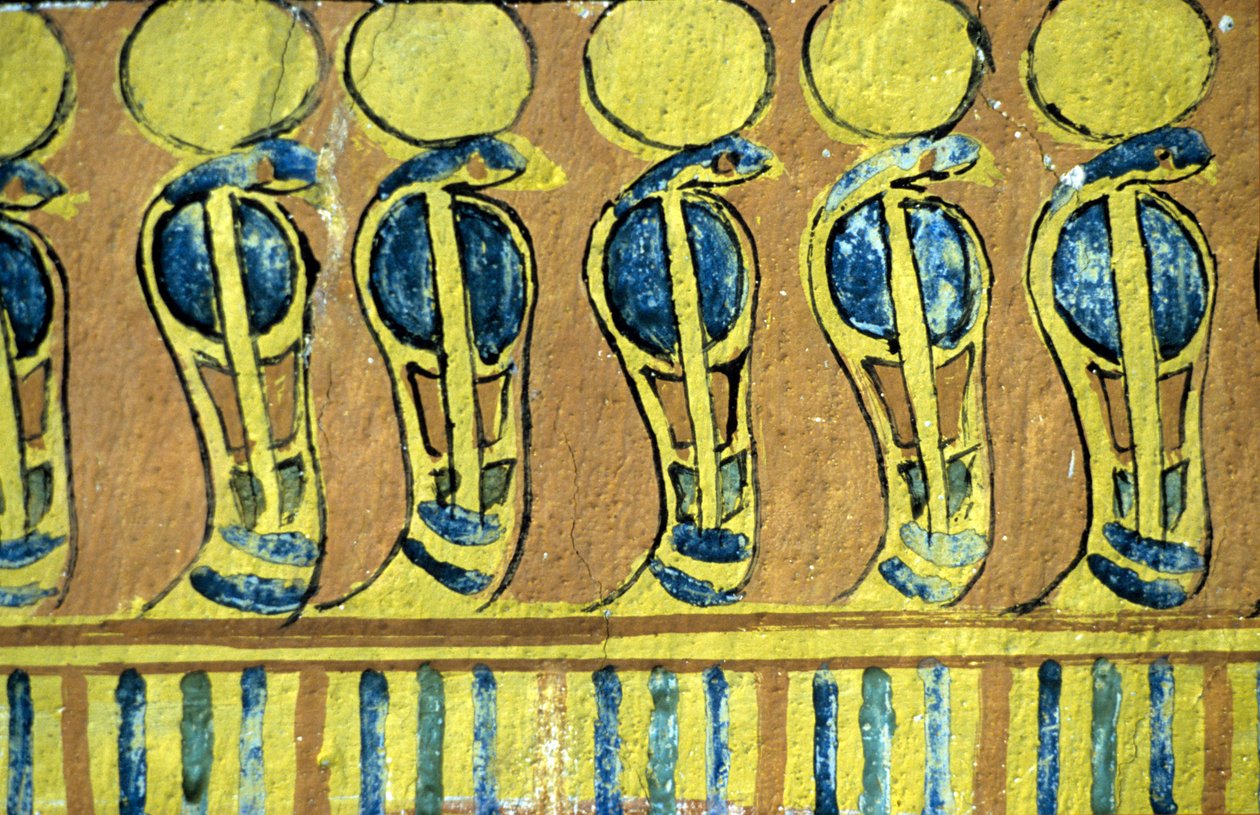 Det gamle Egypten, Vægmaleri, Uraeus-slanger bevogter Osiris