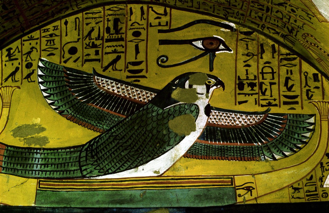 Luxor - Theben: Hjemmeside for DEIR EL MEDINEH. Landsby og nekropolis for håndværkere. Detalje af en grav fra det 18. dynasti. af School Egyptian