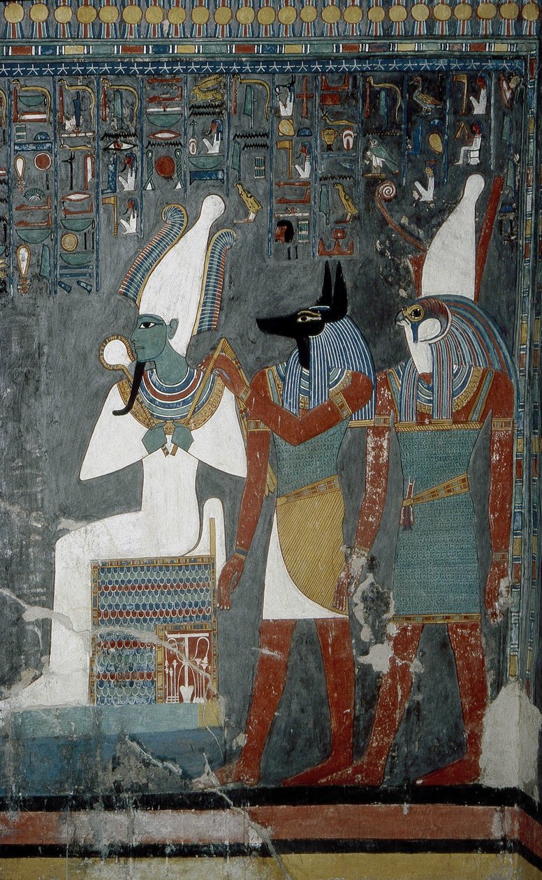 Luxor, Theben: Kongernes Dal, grav for Horemheb (-1343 - -1314), egyptisk farao, hvor gudinden Isis vises. af School Egyptian