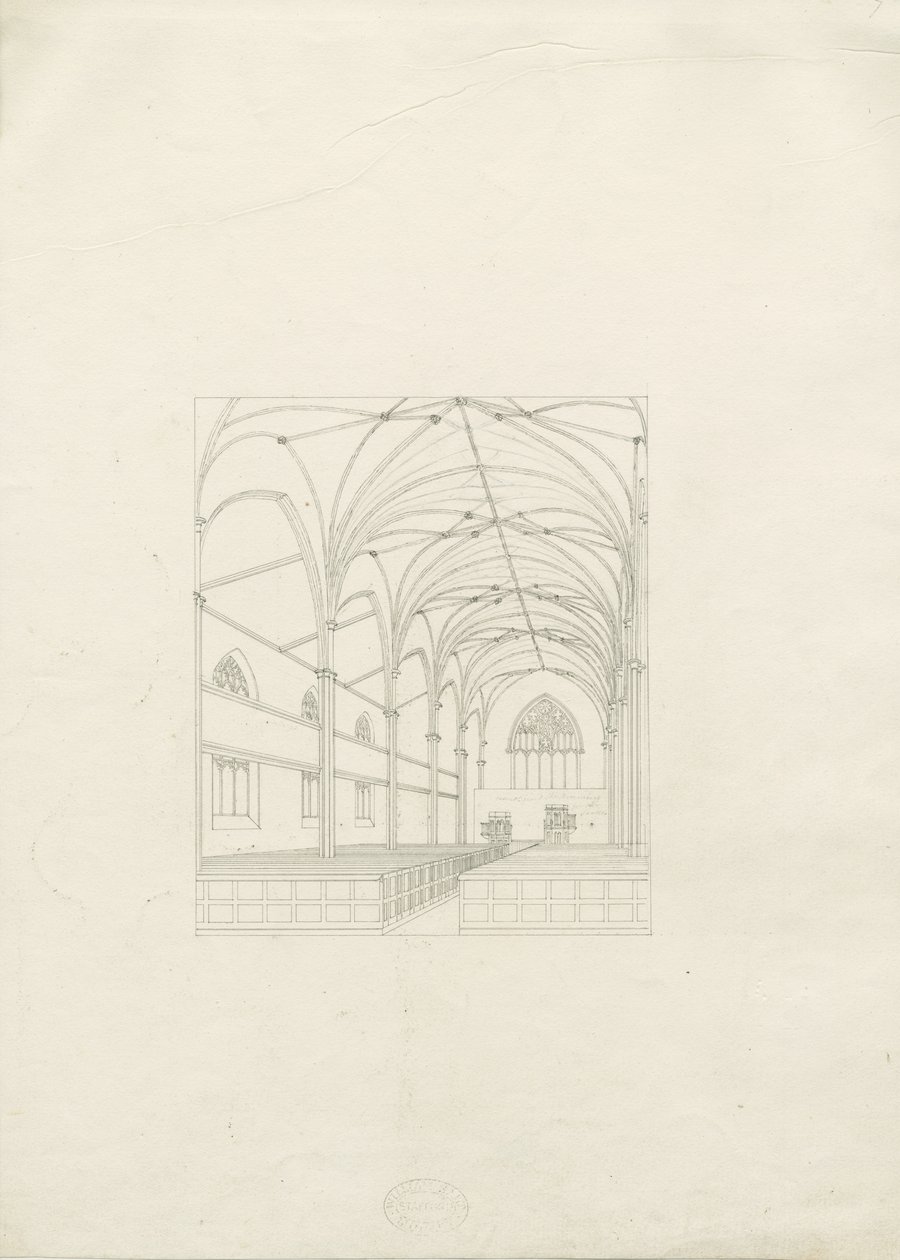 Burton-upon-Trent - Holy Trinity Church: tegning, nd [?1820