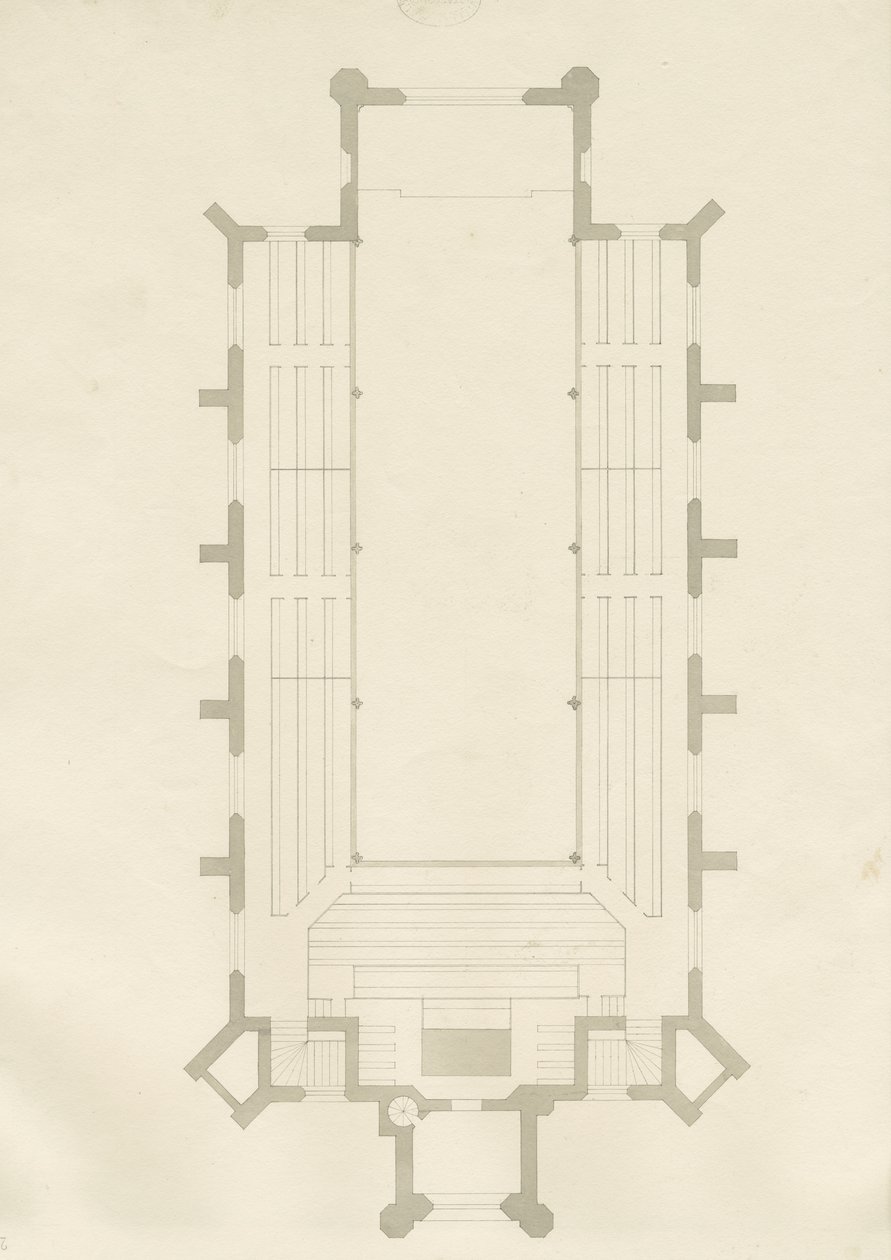 Burton-upon-Trent - Holy Trinity Church: tegning, nd [?1820