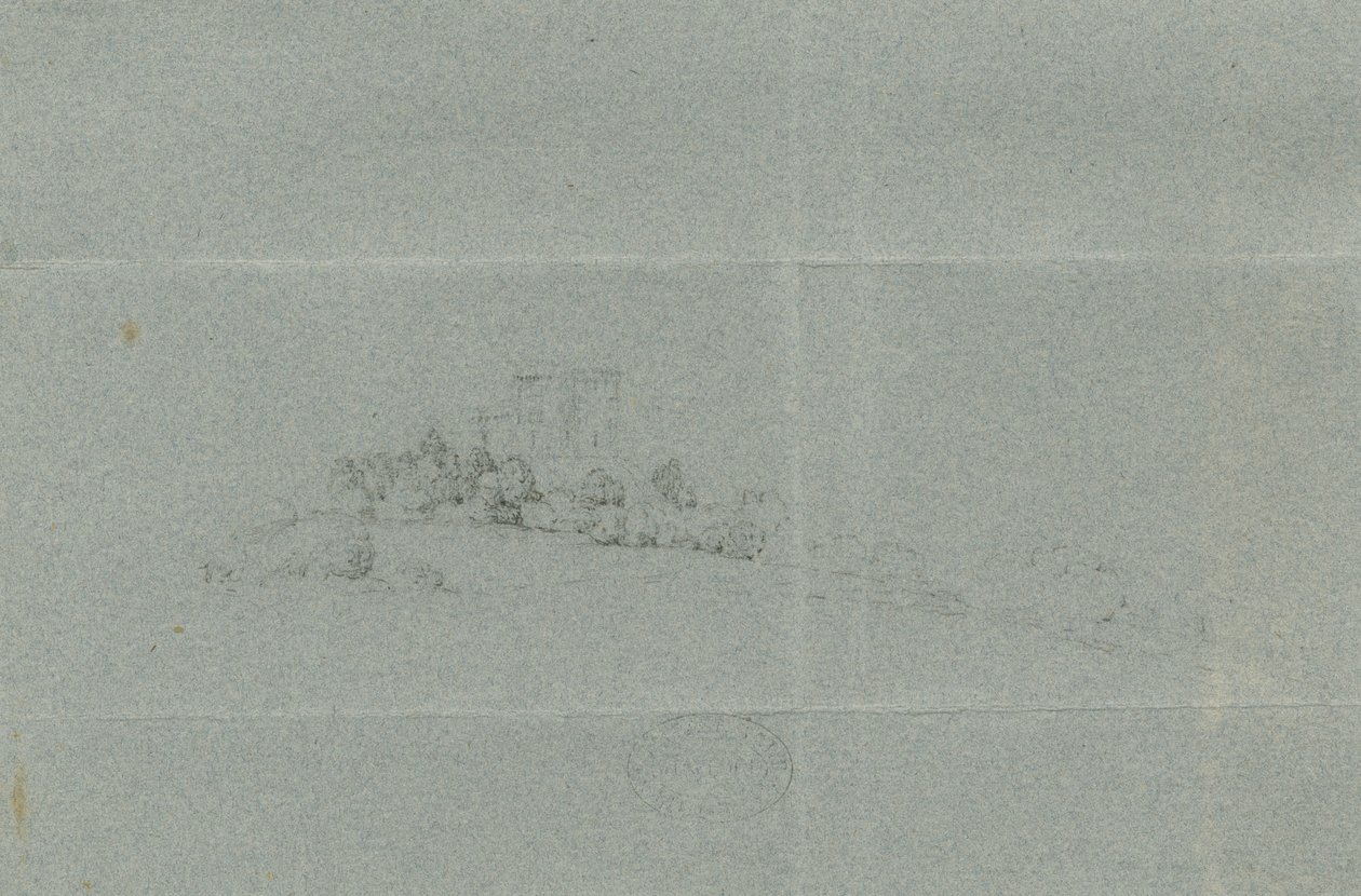Castle Church - Stafford Castle: blyantstegning, nd [?1800-tallet] (tegning) af School English