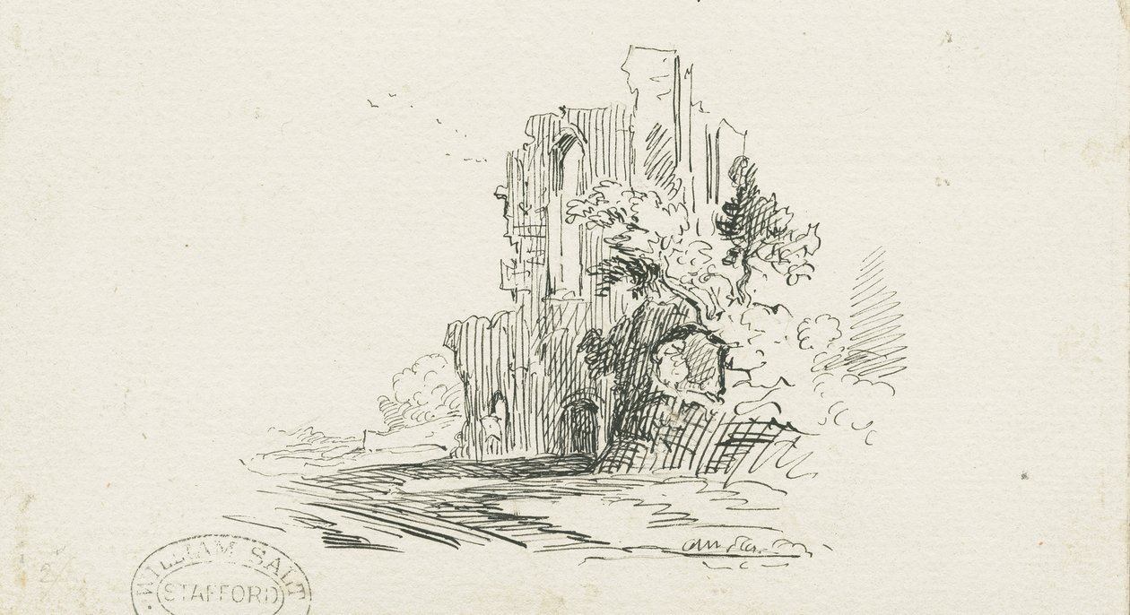 Croxden Abbey: pen- og blæktegning, nd [?19th cent] (tegning) af School English