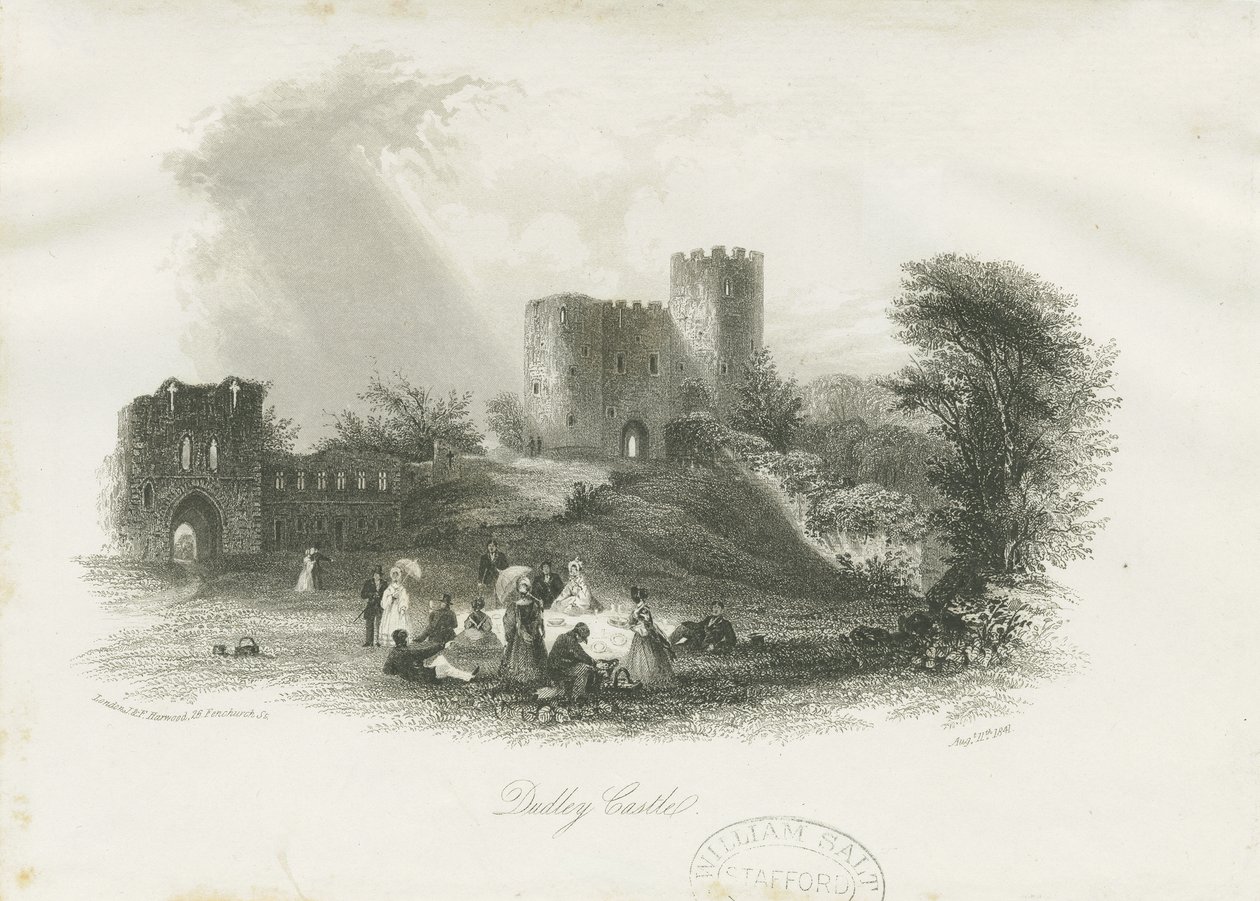 Dudley Castle - The Keep: stålgravering (vignetteret), nd [c 1841] (tryk) af School English
