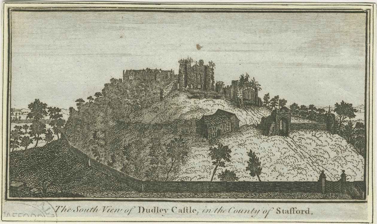 Dudley Castle: gravering, nd [c 1780] (tryk) af School English