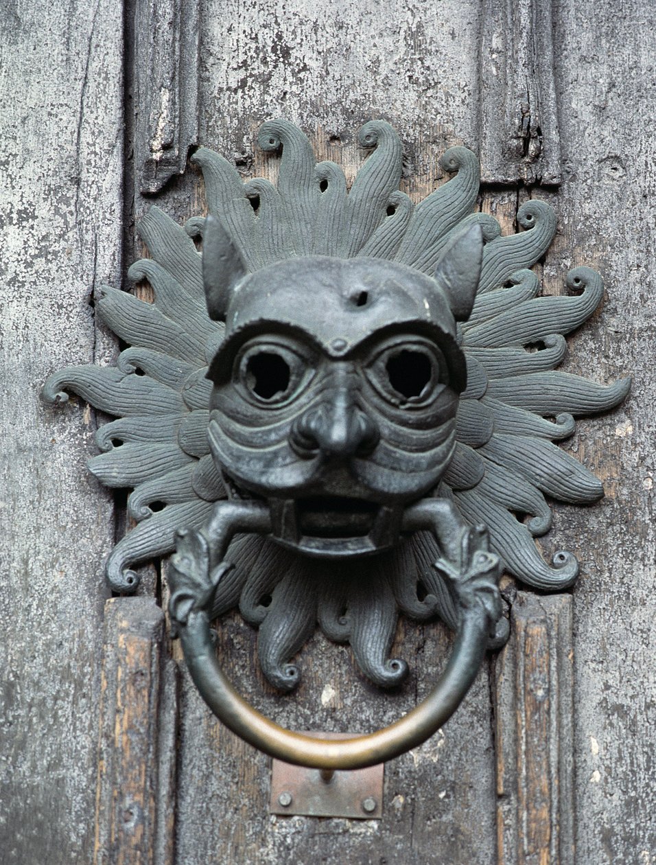 Durham Cathedral Sanctuary Knocker, kopi af original bronze fra det 12. århundrede (foto) af School English