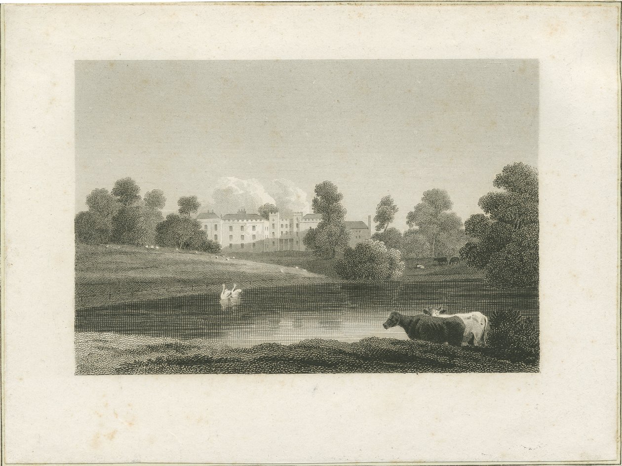 Enville Hall: gravering, og [slut 1700-tallet] (tryk) af School English
