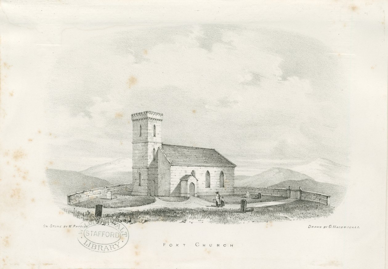 Foxt Church: Lithograph, ND [C 1840] (Print) af School English
