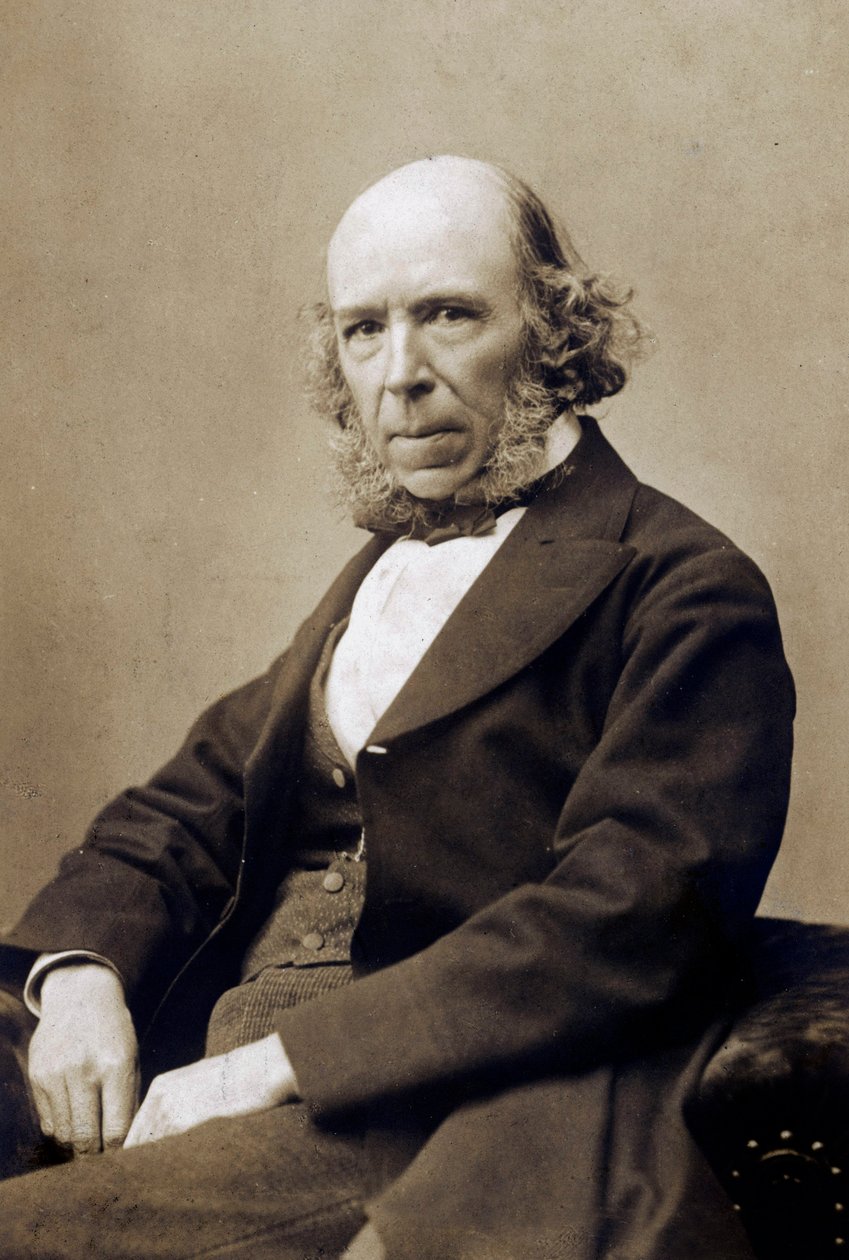 Herbert Spencer, ca. 1890 (s/h-billede) af School English