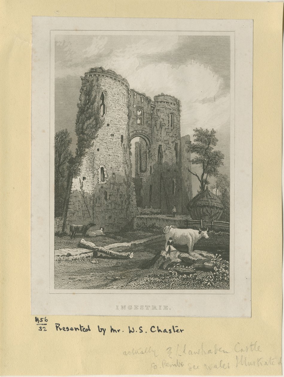 Ingestre - Slot: stålstik, og [?1800-tallet] (tryk) af School English