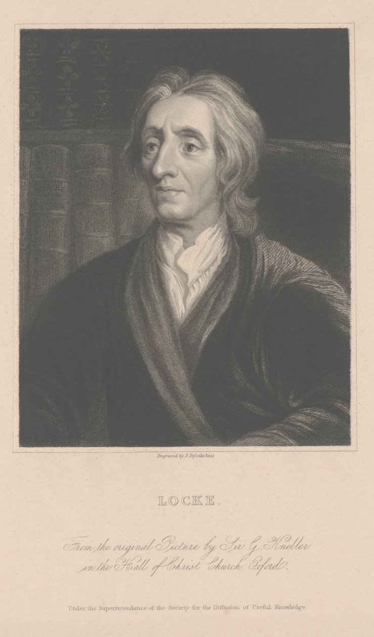 John Locke, graveret af J. Posselwhite (gravering) af School English