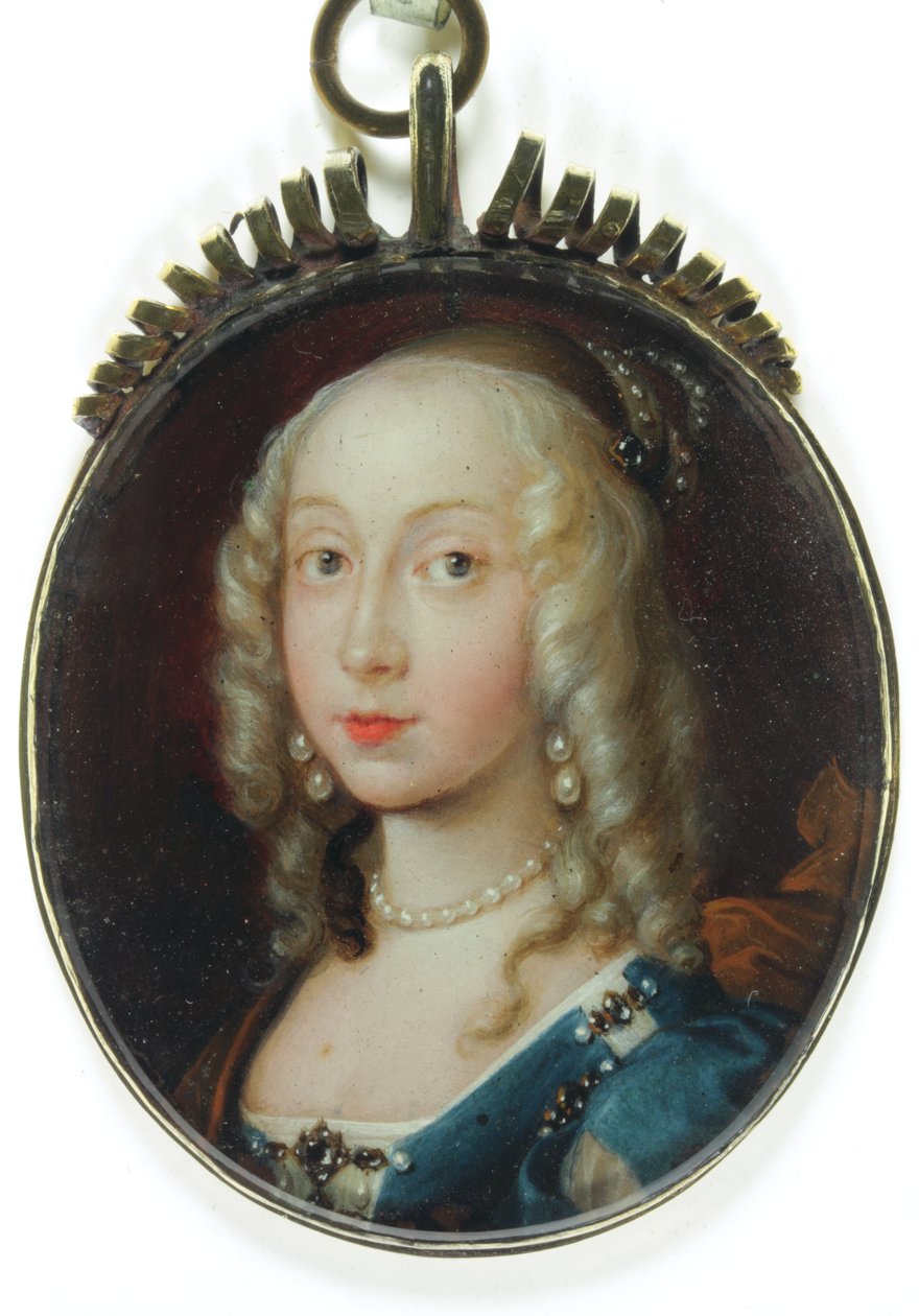 Lady Frances Cavendish, grevinde af Bolingbroke (emalje) af School English