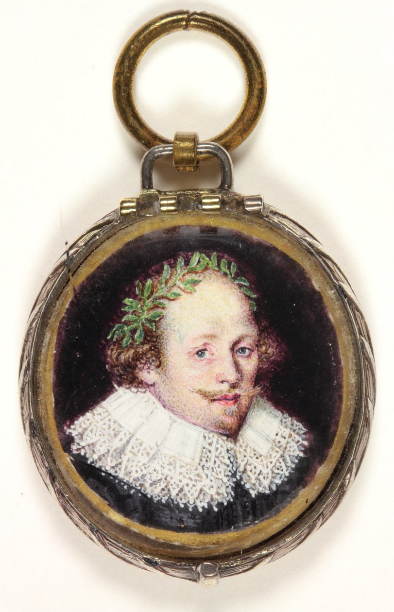 Medaljon indeholdende et hoved af Michael Drayton (akvarel på vellum) (se også 3075924 og 3075924) af School English