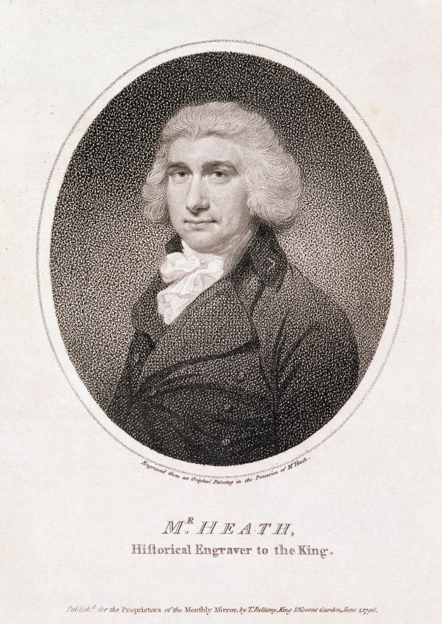Mr. Heath, Historical Engraver to the King, udgivet for ejerne af Monthly Mirror af T. Bellamy. af School English