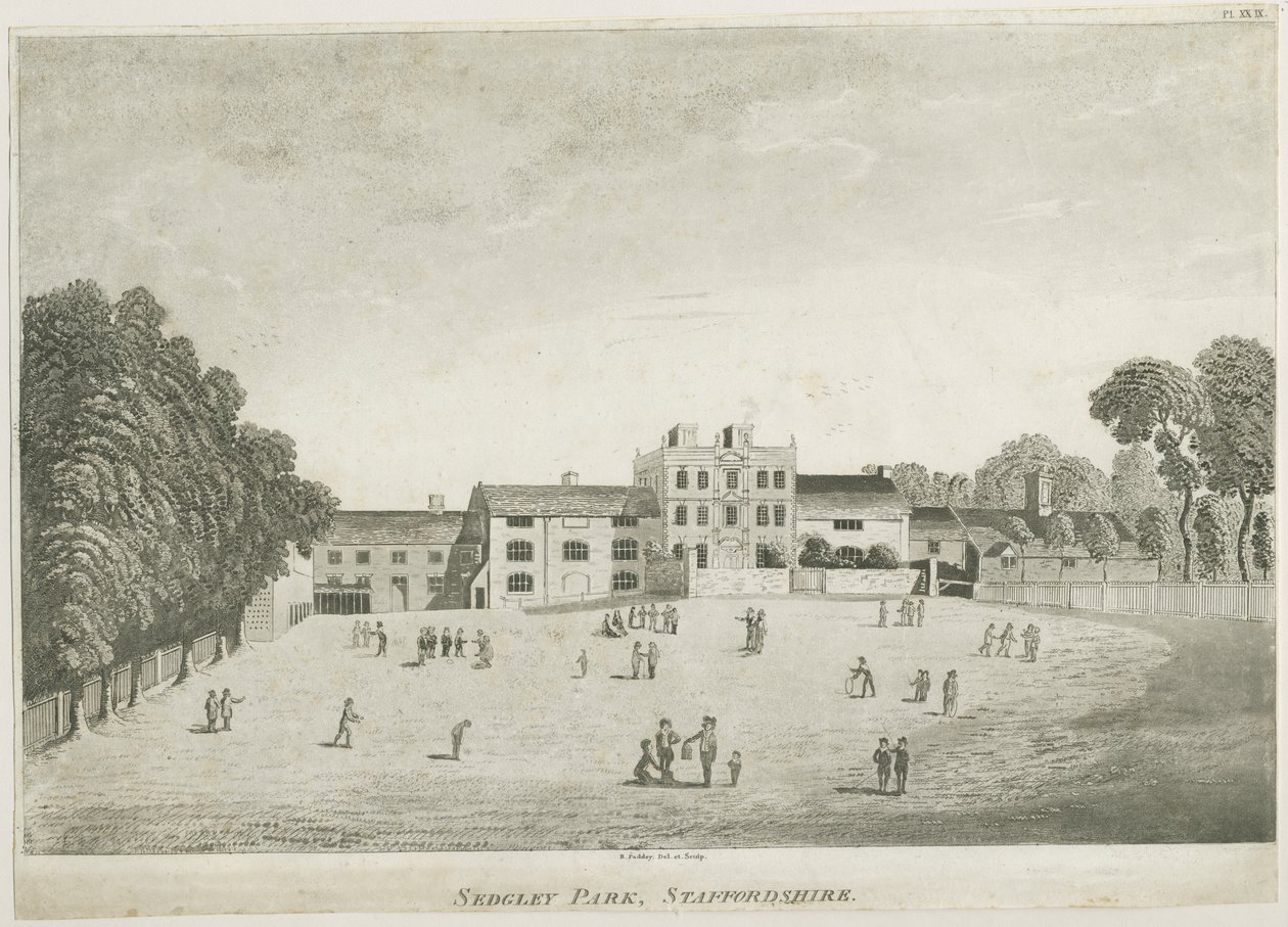 Sedgley Park School: akvatintegravering, nd [c 1797] (tryk) af School English