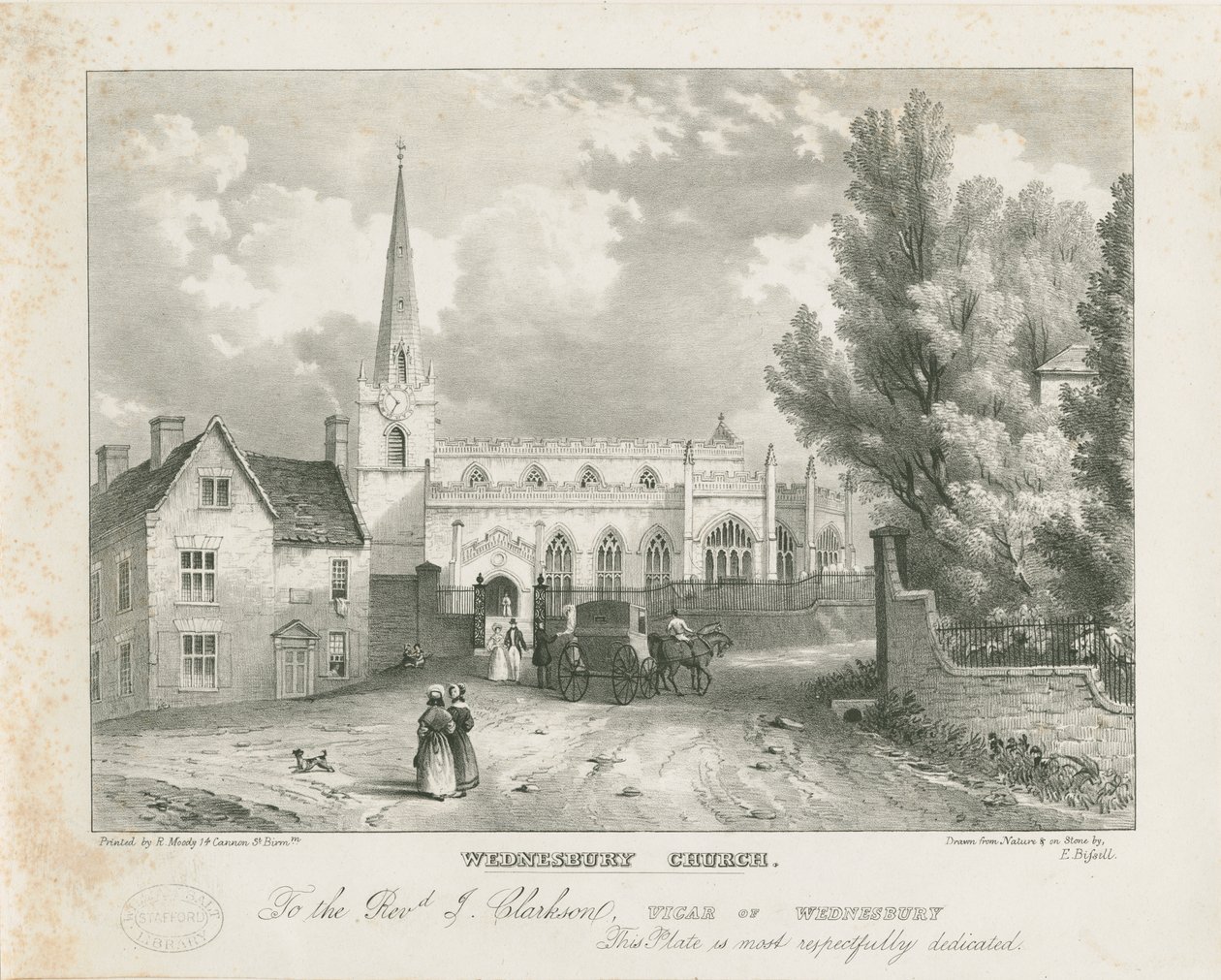 Wednesbury Church: litografi og [ (tryk) af School English