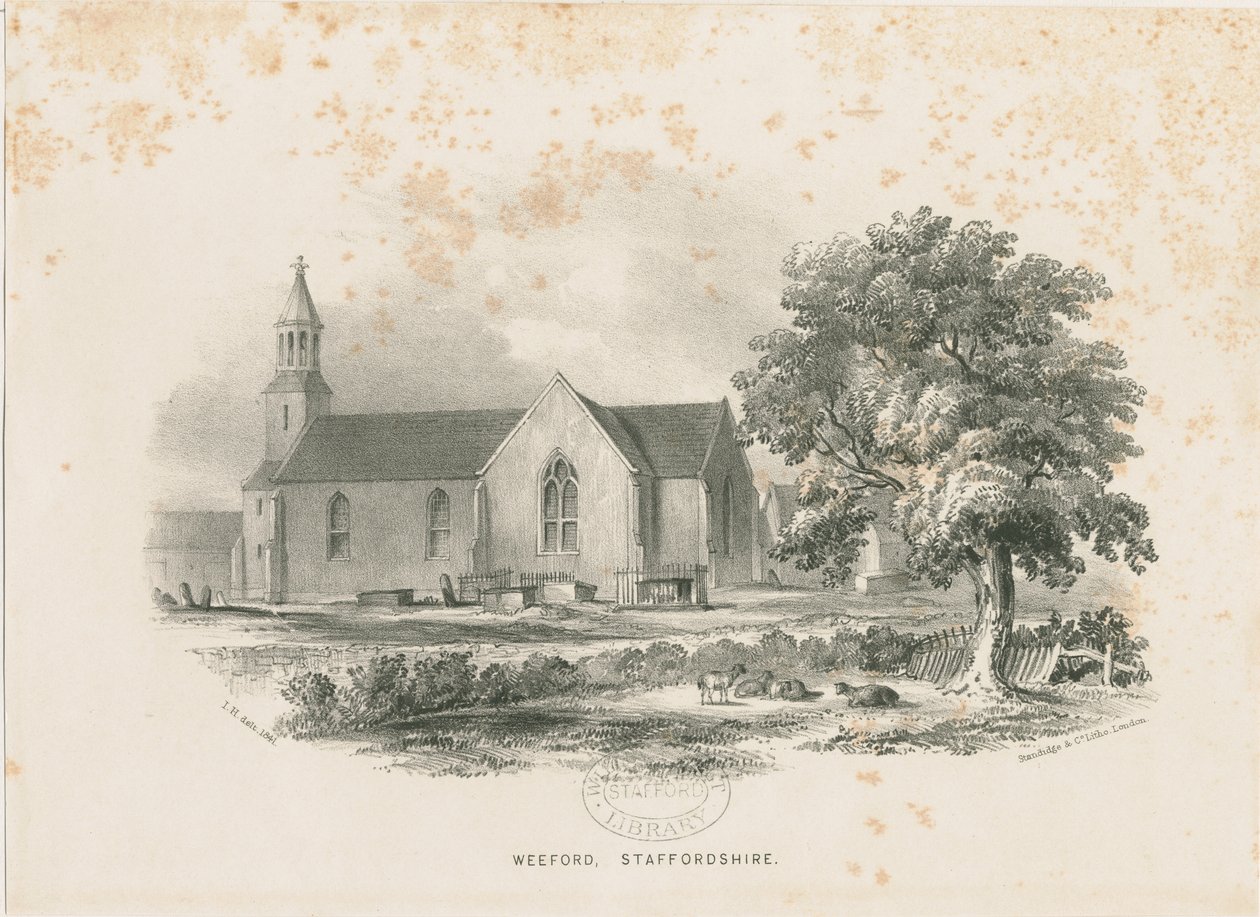 Weeford Church: litografi af School English