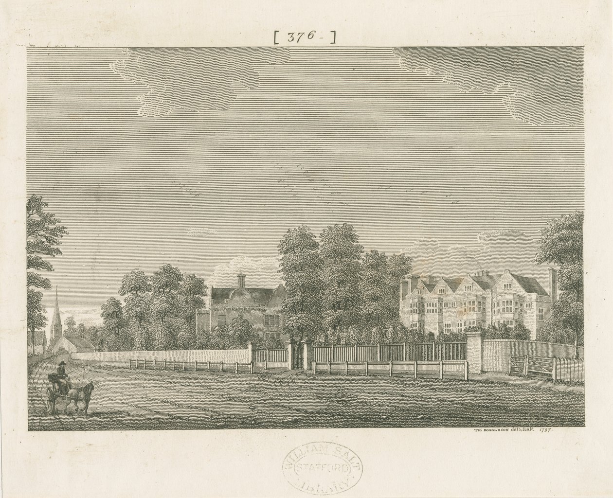 Whittington Hall: gravering af School English