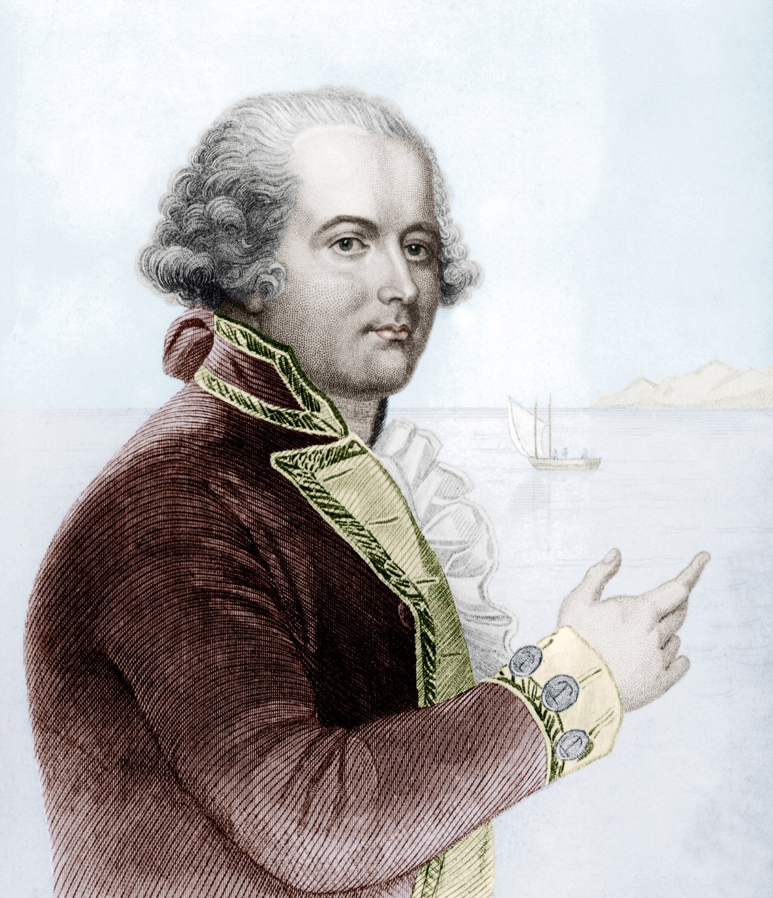 William Bligh (farvegravering) af School English