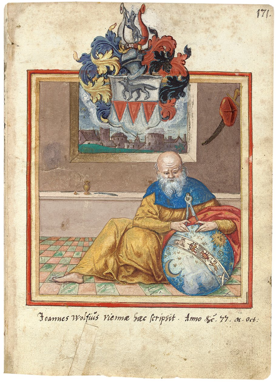 Side fra albummet Amicorum af Salomon Schweigger von Sulz af School European