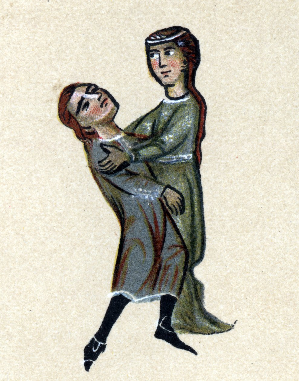 En trubadur fra middelalderen, illustration fra 