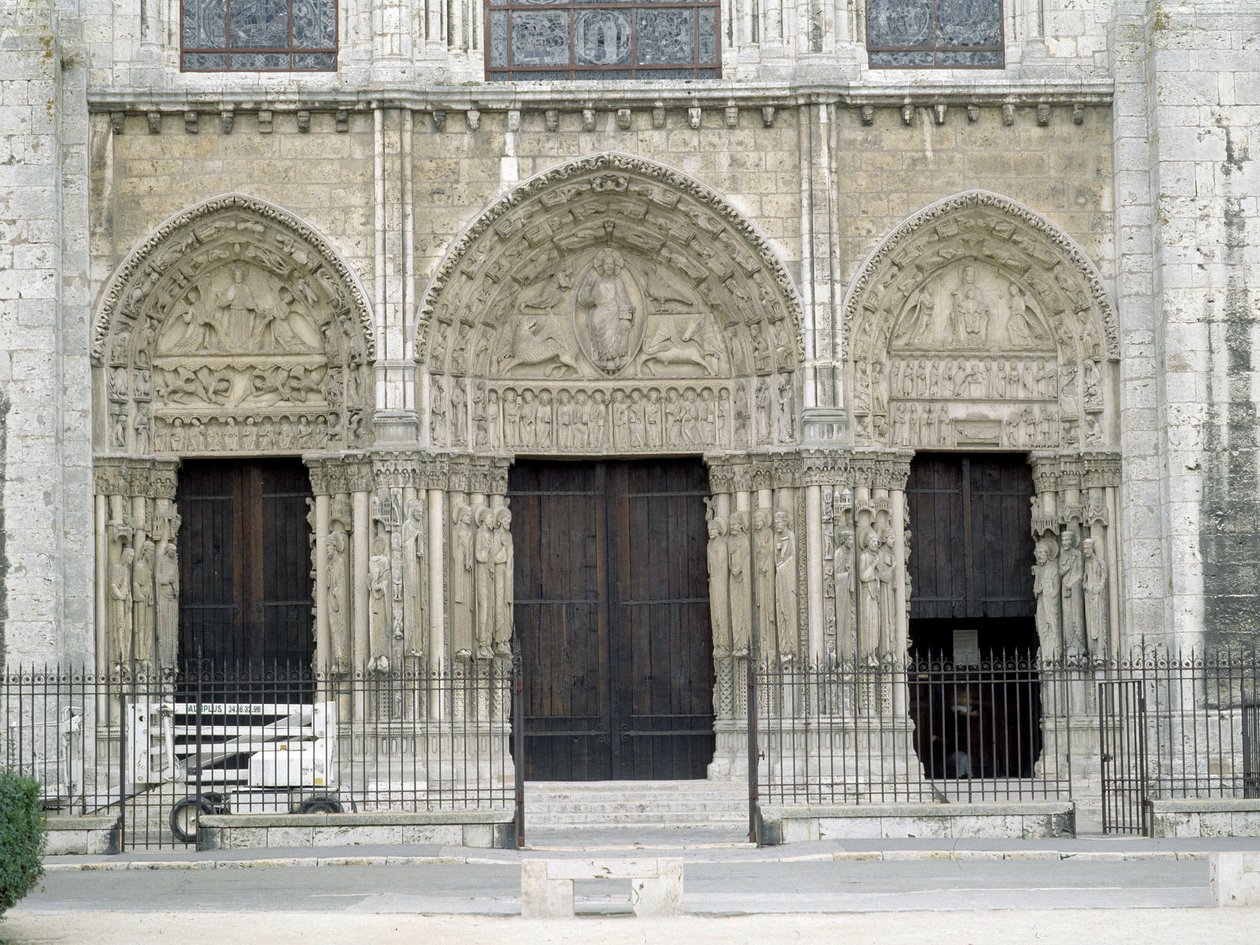 Chartres katedral. af School French
