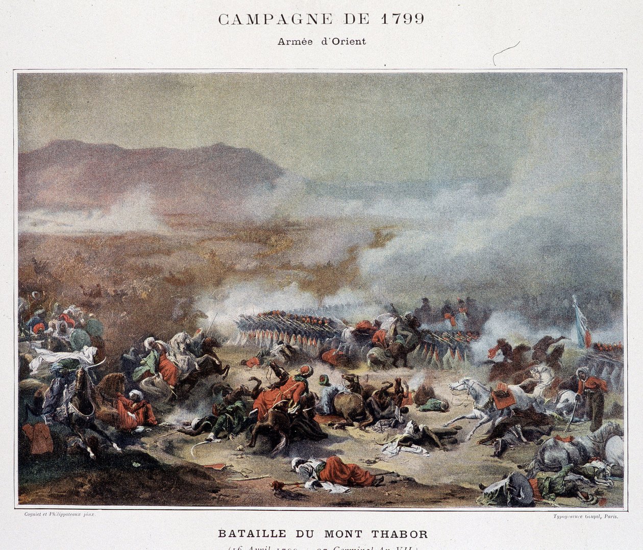 Combat du Mont Thabor - i "" Victories and Conquests of the French Armies"", Paris, n.d. af School French