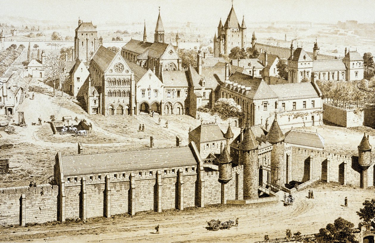 Tempel indhegning af School French