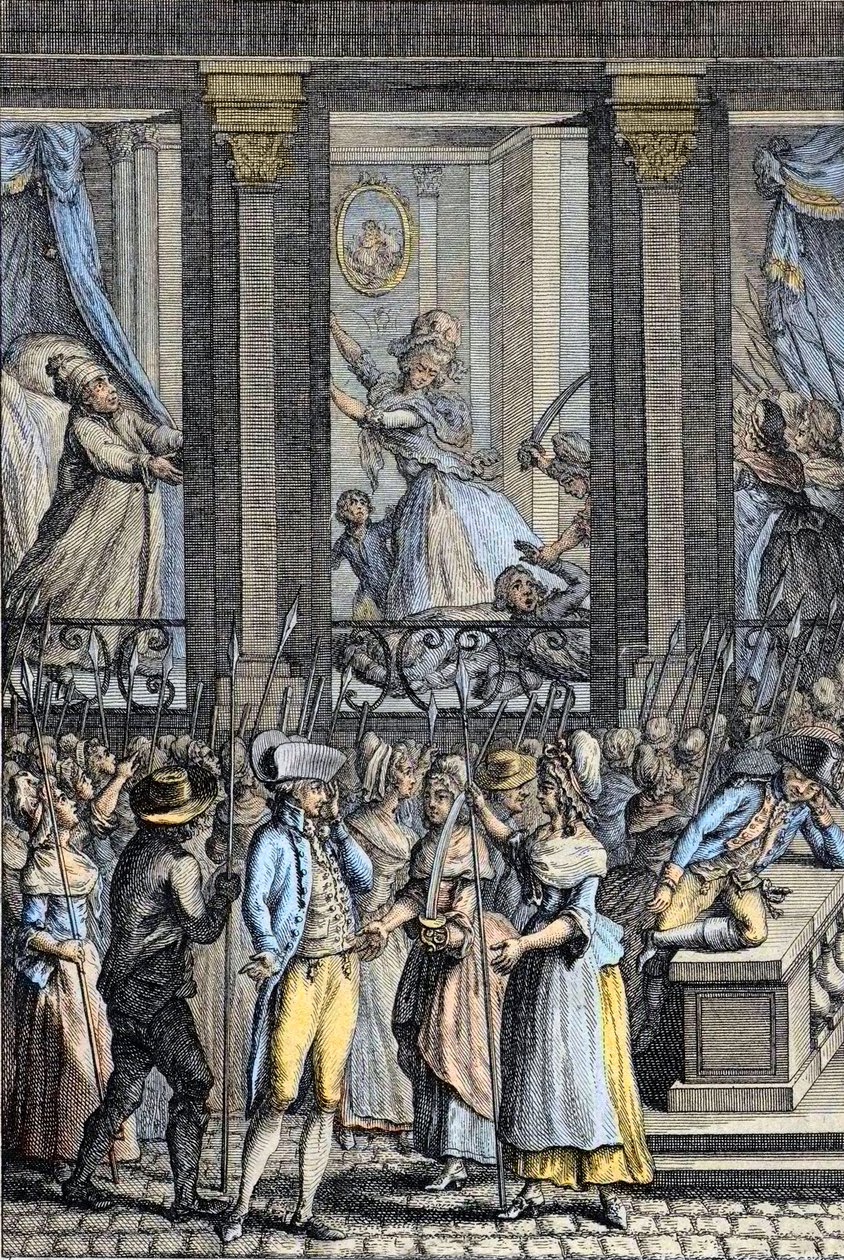 Franske revolution - Den frygtelige nat fra 5. til 6. oktober 1789 i Versailles - aggression af Louis XVI og Marie Antoinette - af School French