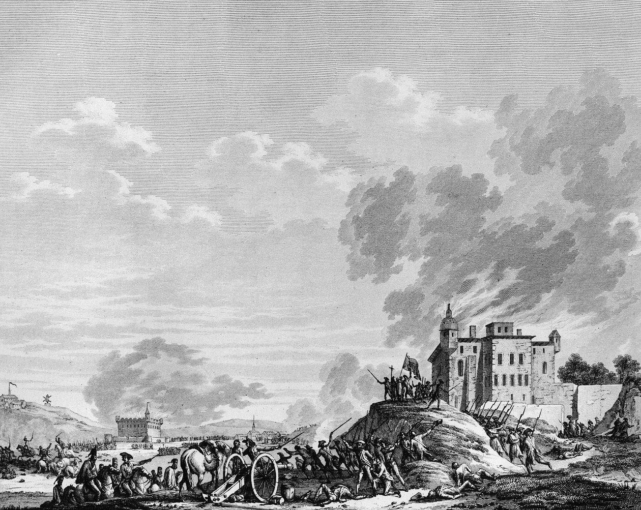 Fransk Revolution: Tilfangetagelse af lejren Jales en Ardeche af de revolutionære patrioter i juli 1792. Paris, biblioteket for Institut for Revolutionshistorie af School French