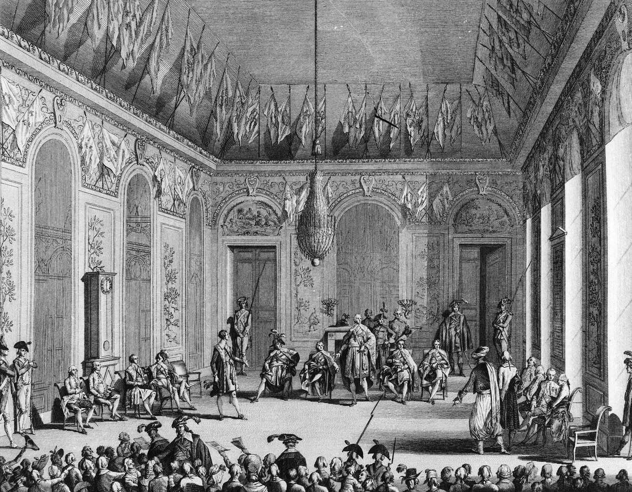 Fransk revolution: Høring af direktionen, politisk regime beskyldt med udøvende magt, 30 Brumaire An IV (21. november 1795). Paris, biblioteket for Institut for Revolutionshistorie af School French