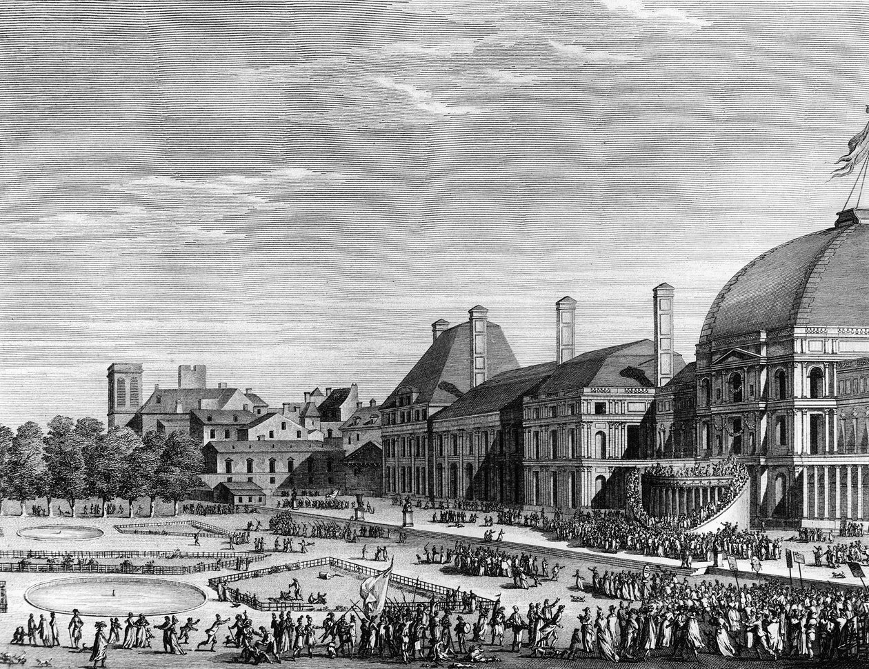 Fransk revolution: Republikanernes fest for det højeste væsen den 8. juni 1794 på Champs de Mars ledet af Maximilien de Robespierre (1758-1794). Paris, biblioteket for Institut for Revolutionshistorie af School French